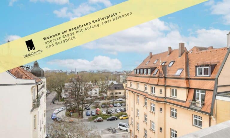 Wohnen am begehrten Keßlerplatz – oberste Etage mit Aufzug, zwei Balkonen und Burgblick