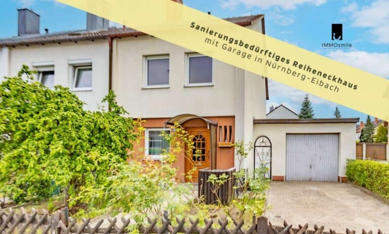 Hausansicht des Reihenendhauses mit angrenzender Garage
